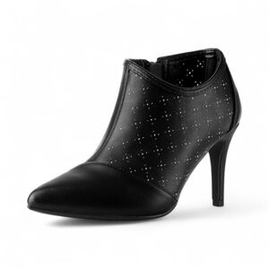 Perphy Cut Out Perforated Ankle Booties Pointed Toe